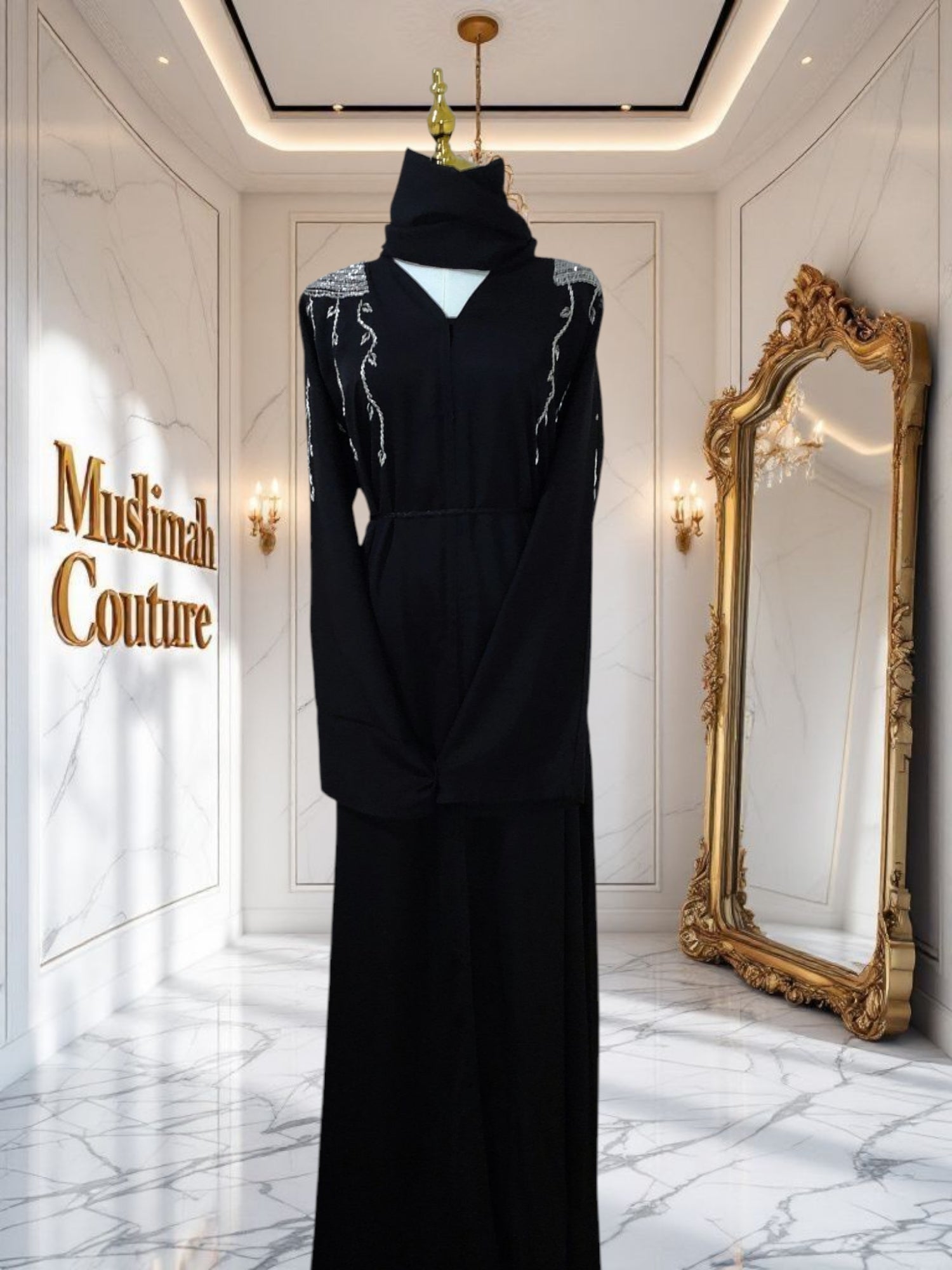 Farah Abaya - Black Muslimah Couture Farah Abaya - Black Muslimah Couture